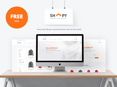 Shopy - Freebie Ecomerce PSD Template download ecomerce free freebie freebies freepsd psd template ui ux web