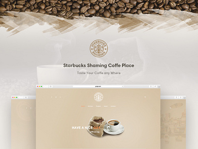 Starbucks - Coffeeshop Template about contact featured footer header home menu search services social ui ux