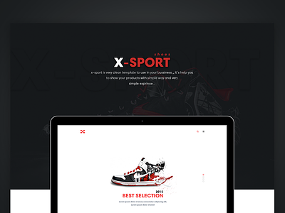 X-Sport Onepage Theme black featured interaction onepage red services slider ui ux web webdesign website
