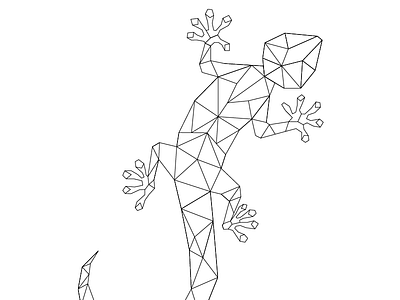 The Lost Iguana geometric iguana tattoo design