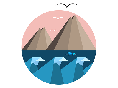 Lake Atitlan geometric geometric design geometric waves graphic design logo logo design vulcanos