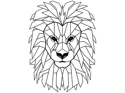 Lion geometric geometric design geometric lion graphic lion