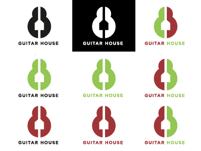 Guitar House design freelancer graphic graphic design lag lauraamaliegraphics logo logo design new logo