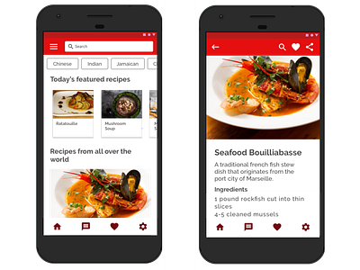 Recipe app inspired by Airbnb design recipe app ui ui design uidesign uiux uiuxdesign user inteface userexperiance userinterfacedesign ux design uxdesign