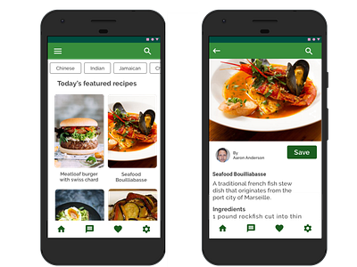 Recipe app inspired by Pinterest design ui ui design uidesign uiux uiuxdesign user inteface userexperiance userinterfacedesign ux design uxdesign