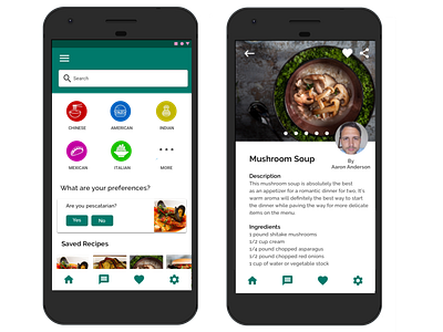Recipe app inspired by Yelp design ui ui design uidesign uiux uiuxdesign user inteface userexperiance userinterfacedesign ux design uxdesign