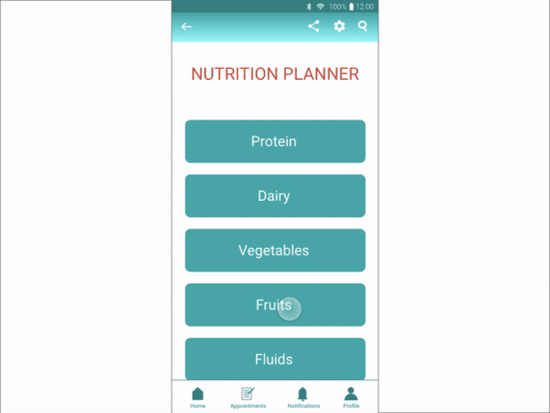 Nutrition Planner design nutrition ui ui design uidesign uiux uiuxdesign user inteface userexperiance userinterfacedesign ux design uxdesign