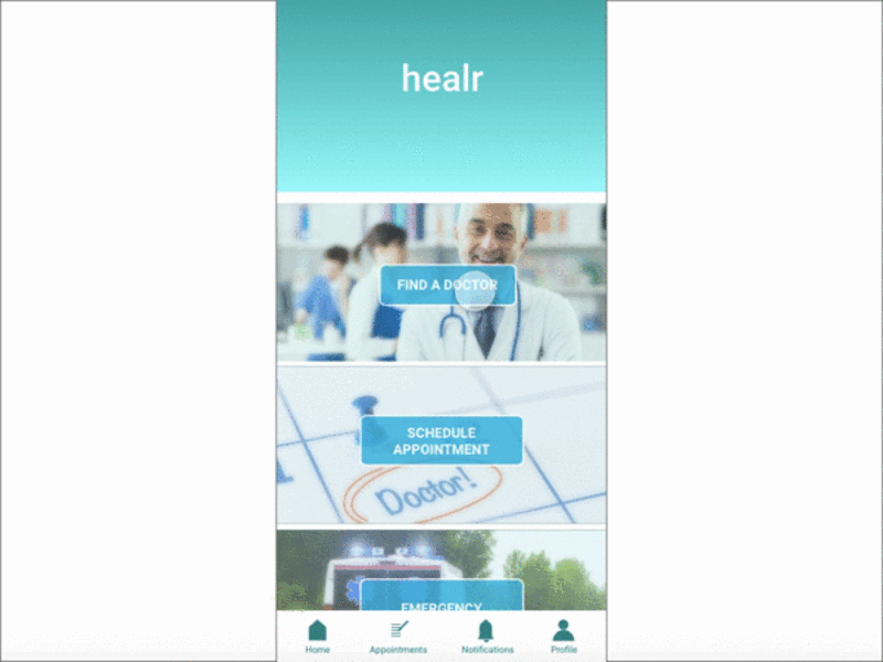 'Find-A-Doctor' UI