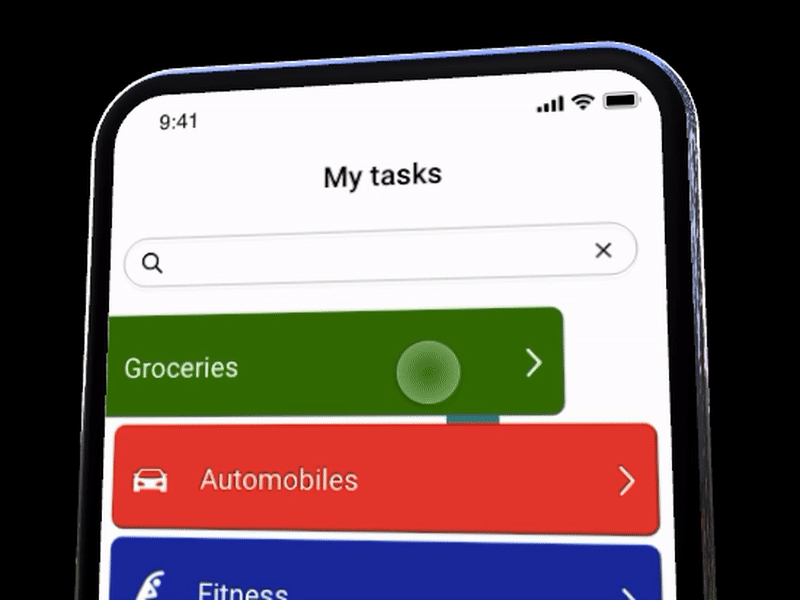 Task Management Category Swipe Animation task task list task management task manager ui ui design uidesign uiux uiuxdesign user inteface userexperiance userinterfacedesign ux design uxdesign