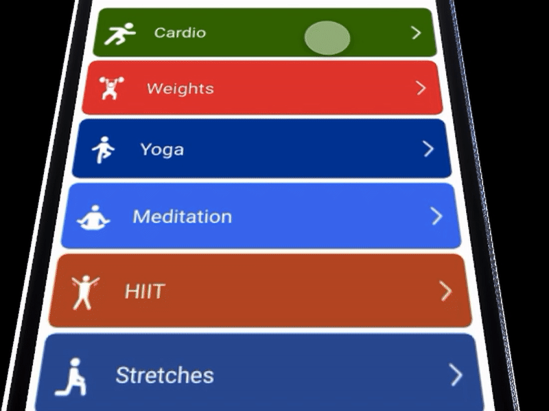 Track cardio miles by Year and Month UI concept