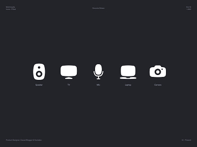 Multimedia Icons camera filled grid icon design icon exploration iconography icons icons set iconset laptop mic microphone minimal modern design product design solid speaker symbols tv vector