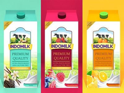 Indomilk - Redesign Packaging box packaging industrial product packaging product branding