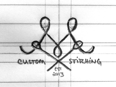 Sketch McGuire Moreno Custom Stitching 01 design logo m needle needles thread two