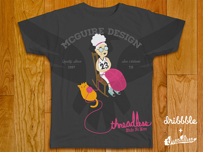 Dribbble + Threadless Shirt 01 cat dribbble grandma hand stitch shirt t shirt threadless