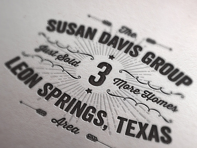 Susan Davis Group - Direct Mail direct mail print real estate realtor texas typography