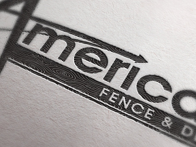 American Fence & Deck - Logo Mockup american deck fence texture wood woodgrain