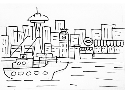 Seattle, Washington - Client City Series Sketch