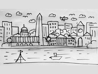 Washington, D.C. - Client City Series Sketch client city series sketch washington monument white house