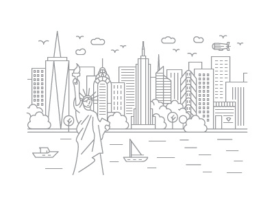 New York, New York - Client City Series Illustration