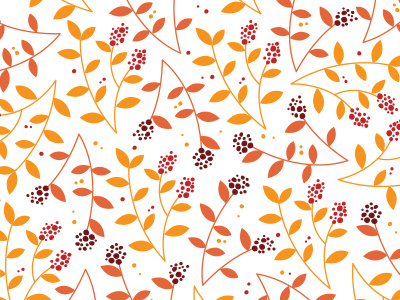Floral Pattern fall colors floral illustration leaves pattern