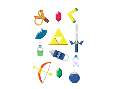 Zelda Icons design icon illustration vector