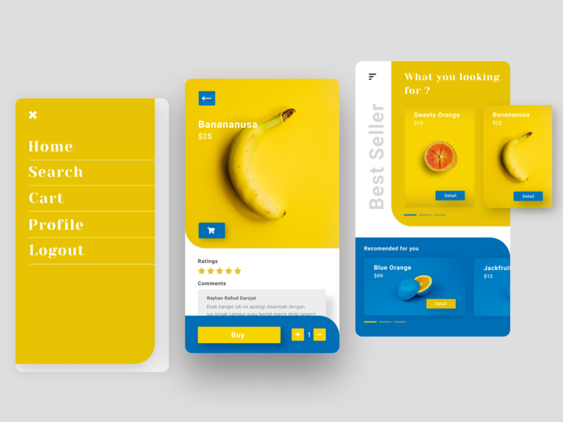  Fruits  App by Rayhan Rafiud Darojat on Dribbble