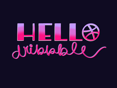 Hello Dribbble design flat hello hello dribbble hellodribbble illustration typography vector