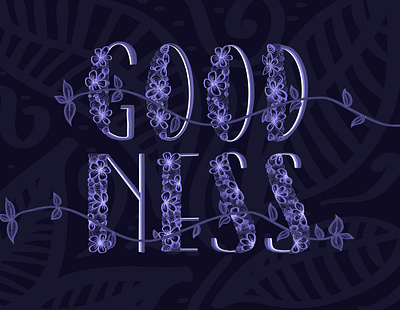 Goodness branding design fruitsofthespirit goodness hand drawn handlettering illustration lettering logo typography