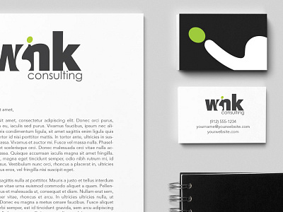 Wink brand design branding business card corporate branding corporate identity logo logo design print design stationary toronto wink wink consulting