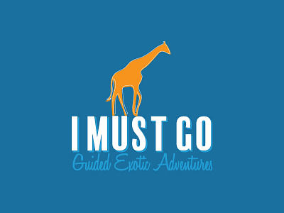 I Must Go blue branding identity logo orange travel white