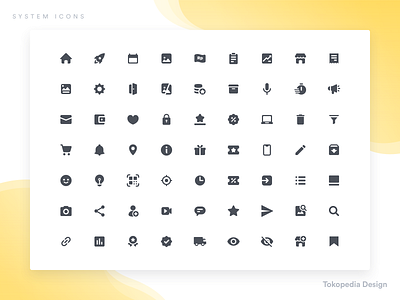 Tokopedia — System Icons branding design iconography icons iconset illustration interface minimalist pictogram ui ui design vector
