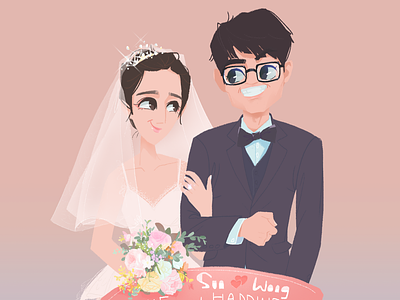 for my friend's wedding illustration wedding