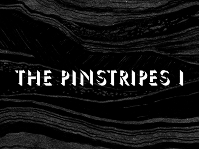 The Pinstripes / I and black futura print record cover the pinstripes umbra white