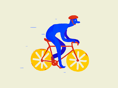 Rider bicycles illustration