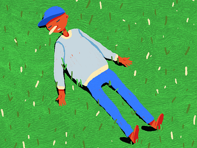 Bed of Grass drawing grass illustration