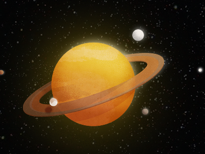Saturn orange planets saturn space