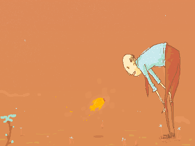 Hello Fish drawing illustration pixels