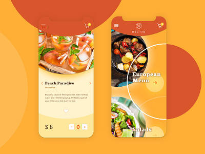 Eatime app branding design ui ux web website