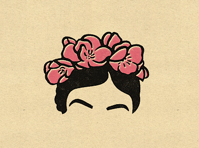 La Chula Refresh branding flowers hair illustration logo mexico misregistered overprint pink print texture weather woman
