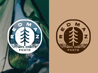 Redman Photo Comp badge camp camping circular design forestry graphic design gritty halftone icon logo patch photo photography summer camp texture tree trees