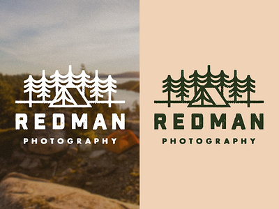 Redman Logo Approved camp forest grit haltone icon logo outdoors patch photo photography rough stamp summercamp tent texture textured trees