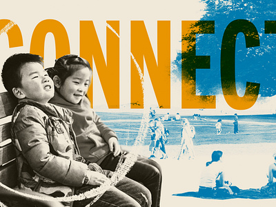 Placebranding Connect bench children city collage connect duotone family graphic design halftone interstate overlay park parks photograph photographic placebrand placebranding procreate sketch typography