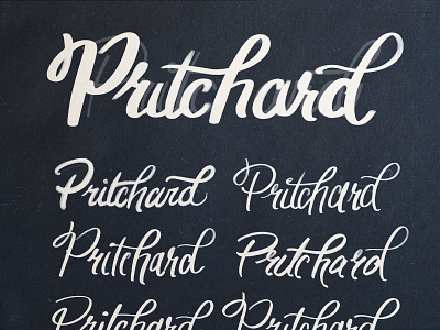 Pritchard Lettering Roughs apple pencil black and white black white grain hand lettering ideation ipad pro lettering logo procreate rough script type typography wordmark