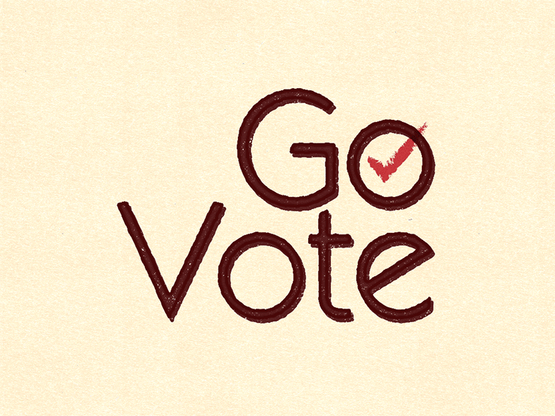 Civic Duty Graphic ballot check govote grit halftone kabel noise paper politcal politician politics scribble texture tic typography vote voter voting x