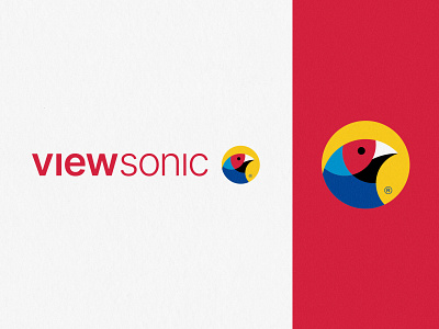 ViewSonic Logo Rebrand Concept bird brand branding color colourful concept concept design finch home illustrator logo concept logo design playoff rebrand redesign tech vector viewsonic viewsonic logo wordmark