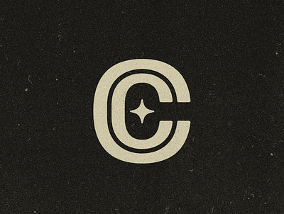C Star Concept c custom grit halftone icon inline inline font logo modified monogram texture type typographic