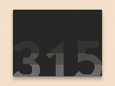 Unit Number dots gradient halftone monochrome numbers numerals pattern type type art wayfinding