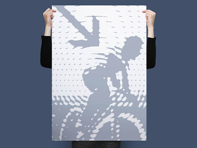Cycle Route Poster arrow grit monochrome poster poster art print texture