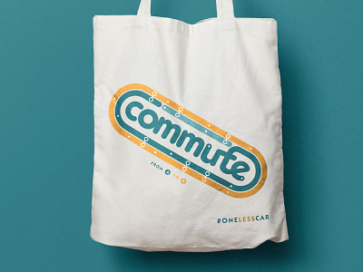 Commute 03 commute directional icon kabel merch tote totebag transportation type typography wayfinding