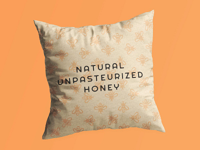 Dancing Bees 02 beekeeper beekeeping branding canvas honey icon illustration merch merchandise mockup natural pattern pillow repeating seamless typography vector weathered